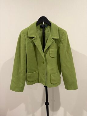 Harve Benard Green Single-Button Blazer